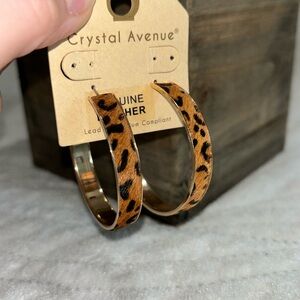 Cheetah Print Hoop Earrings